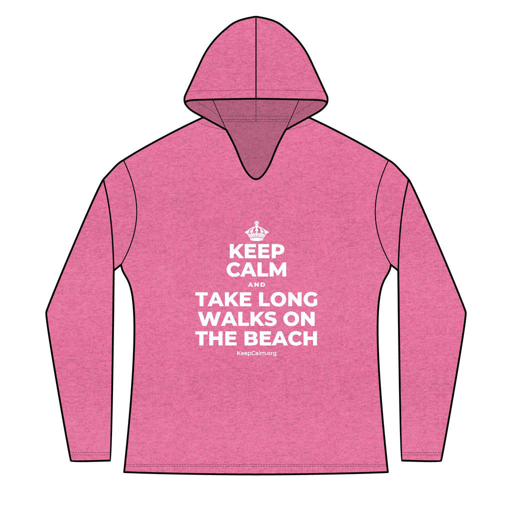 KEEP CALM AND TAKE LONG WALKS ON THE BEACH Women's Long Sleeve Hoodie