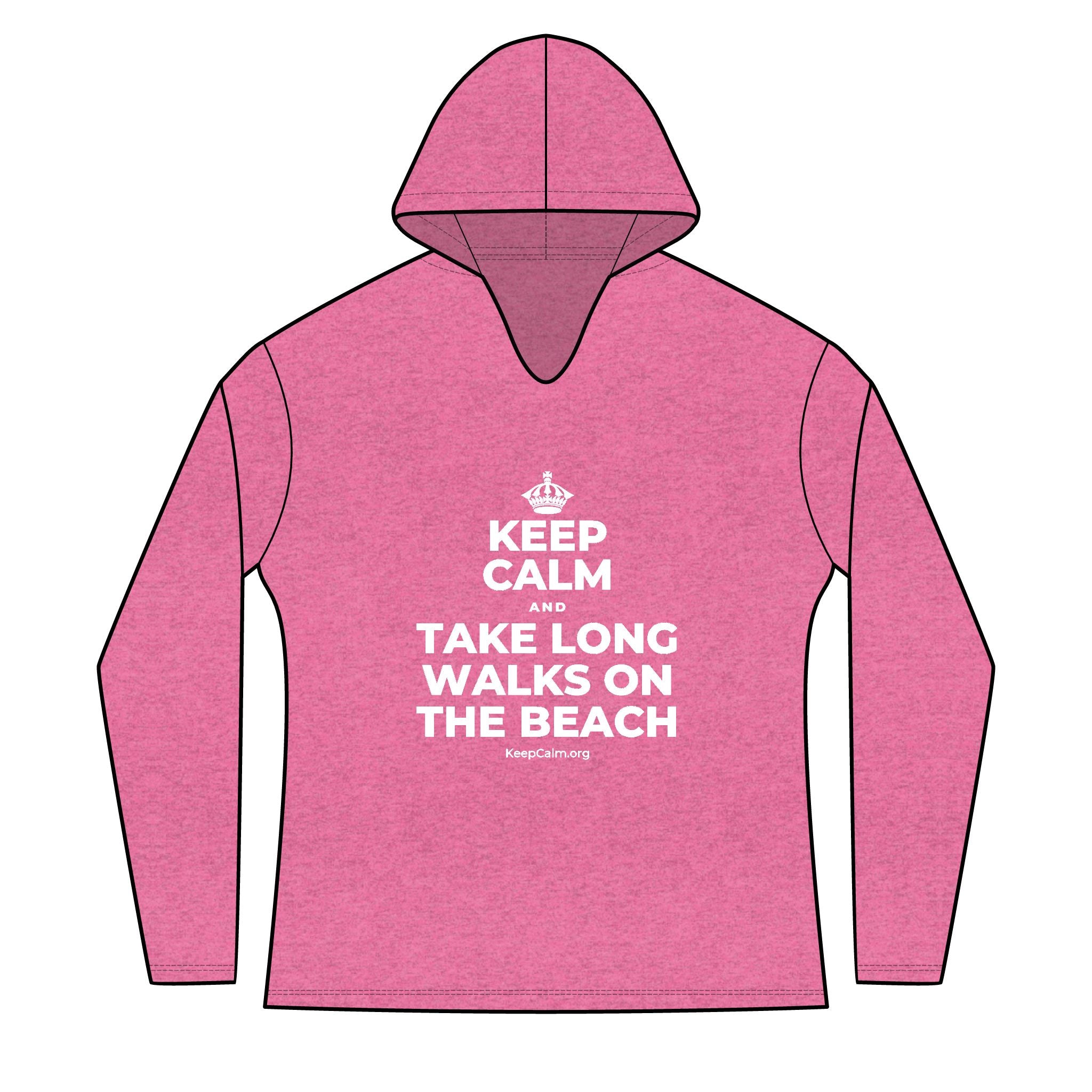KEEP CALM AND TAKE LONG WALKS ON THE BEACH Women's Long Sleeve Hoodie
