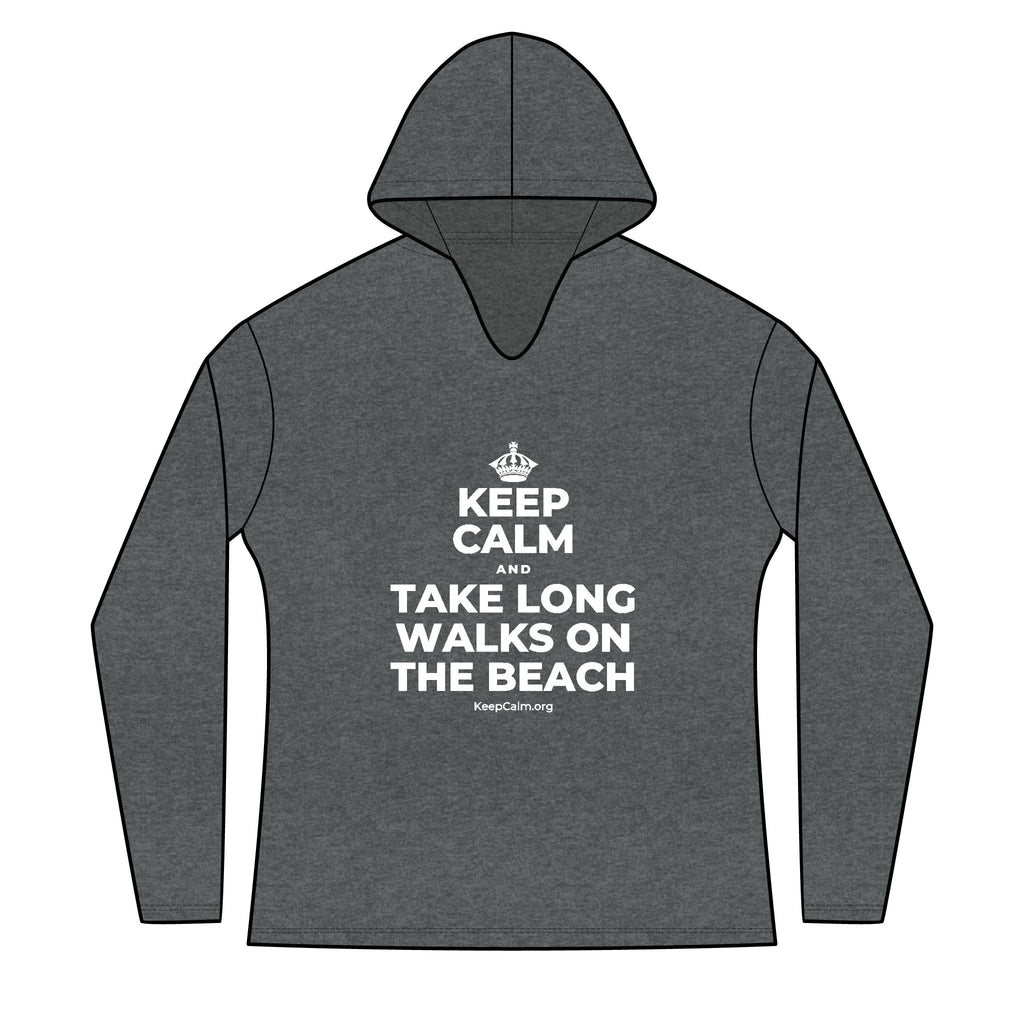 KEEP CALM AND TAKE LONG WALKS ON THE BEACH Women's Long Sleeve Hoodie