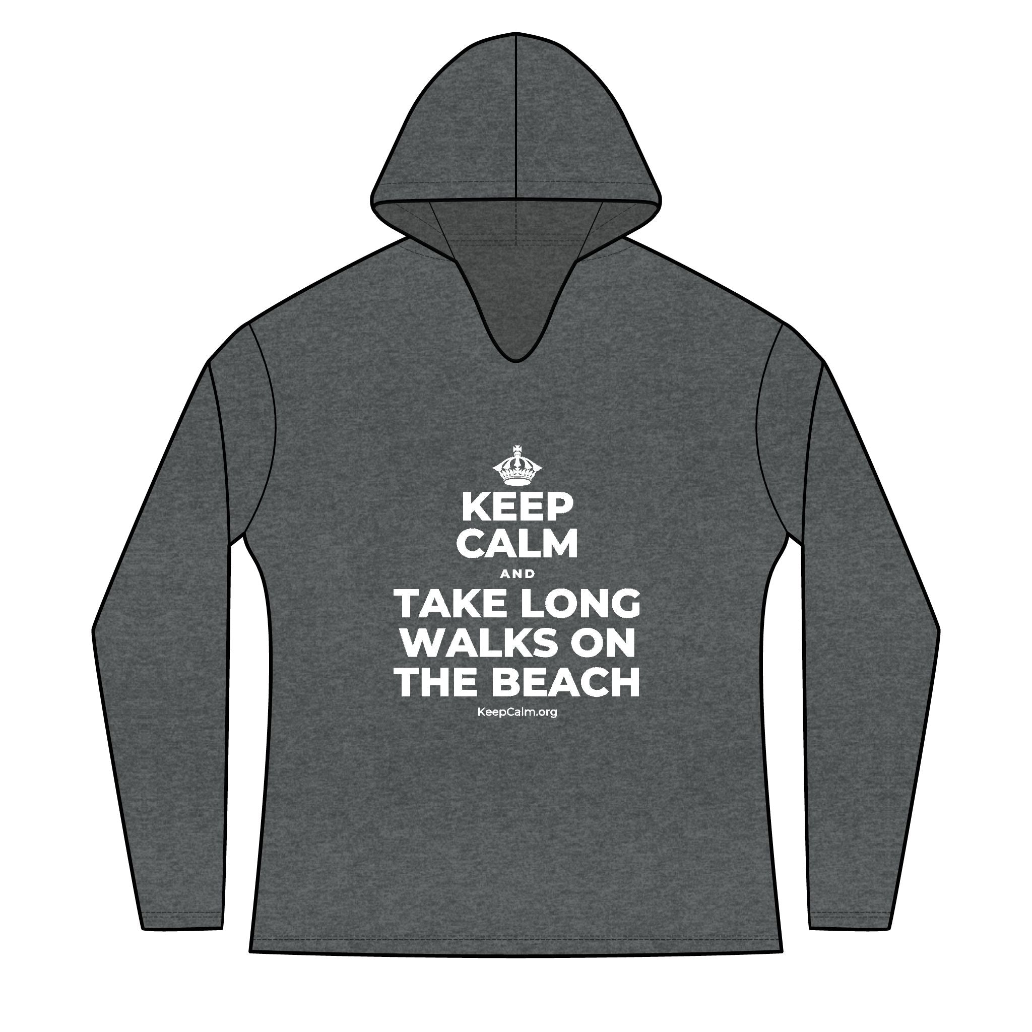KEEP CALM AND TAKE LONG WALKS ON THE BEACH Women's Long Sleeve Hoodie