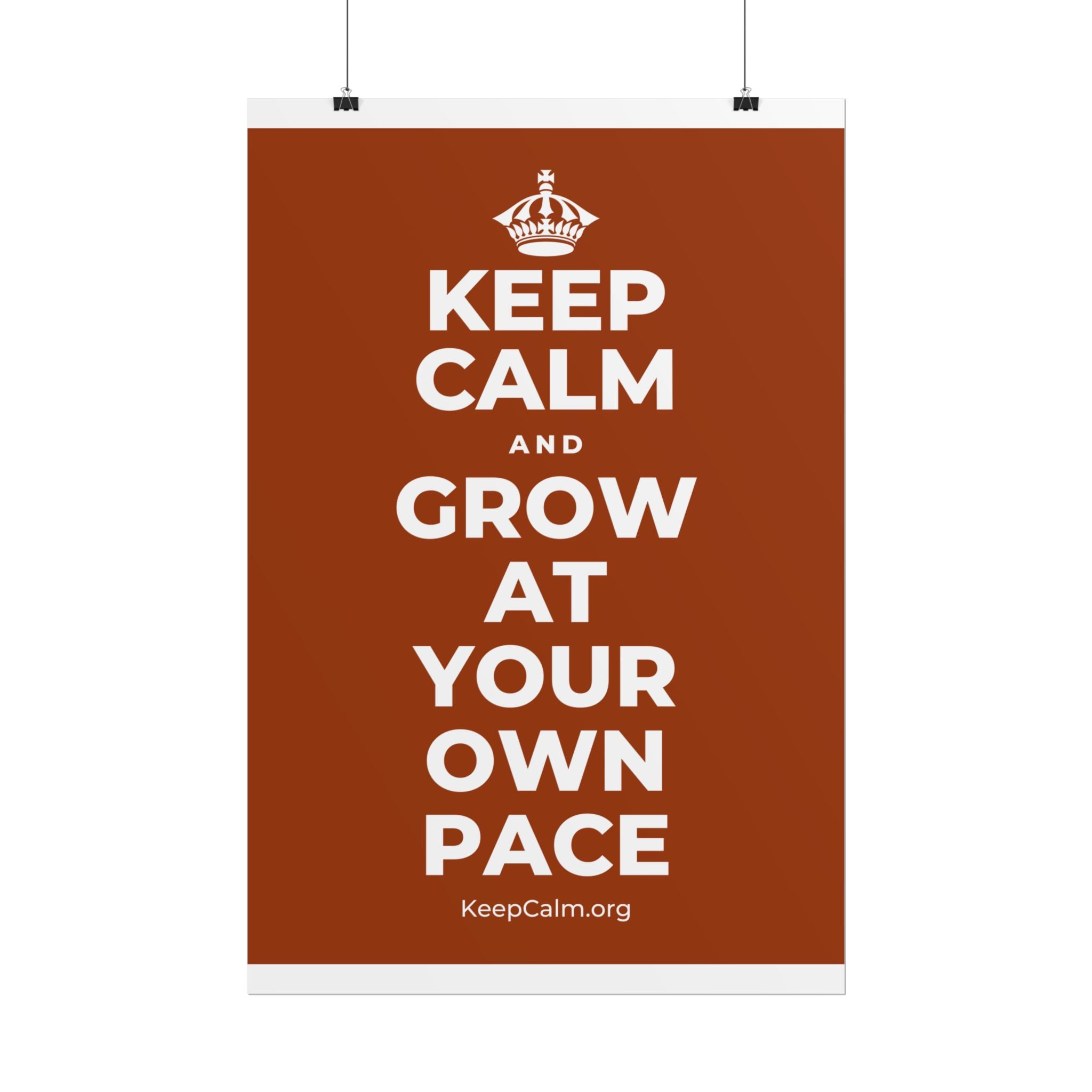 KEEP CALM AND GROW AT YOUR OWN PACE Poster