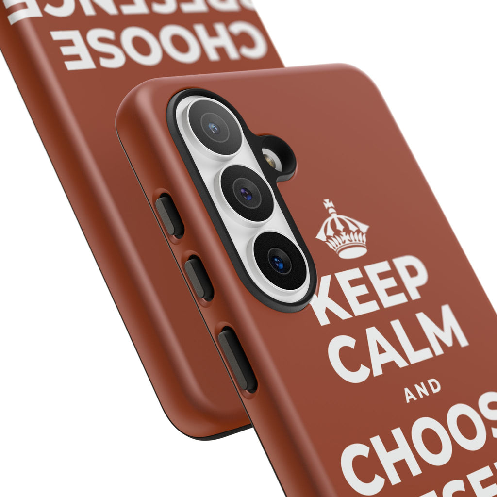 KEEP CALM AND CHOOSE PRESENCE OVER PRESENTS Phone Case