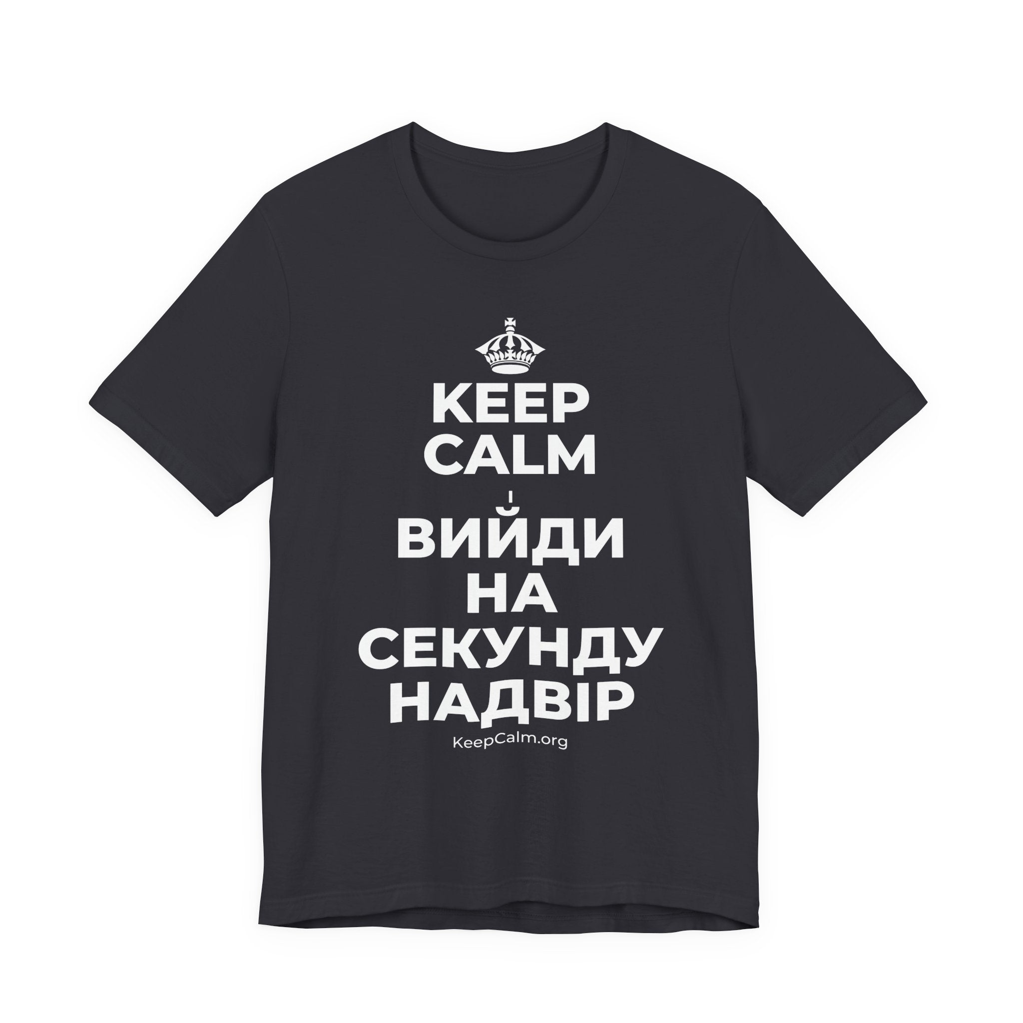 KEEP CALM І ВИЙДИ НА СЕКУНДУ НАДВІР T-Shirt (Baby Blue–Silver)