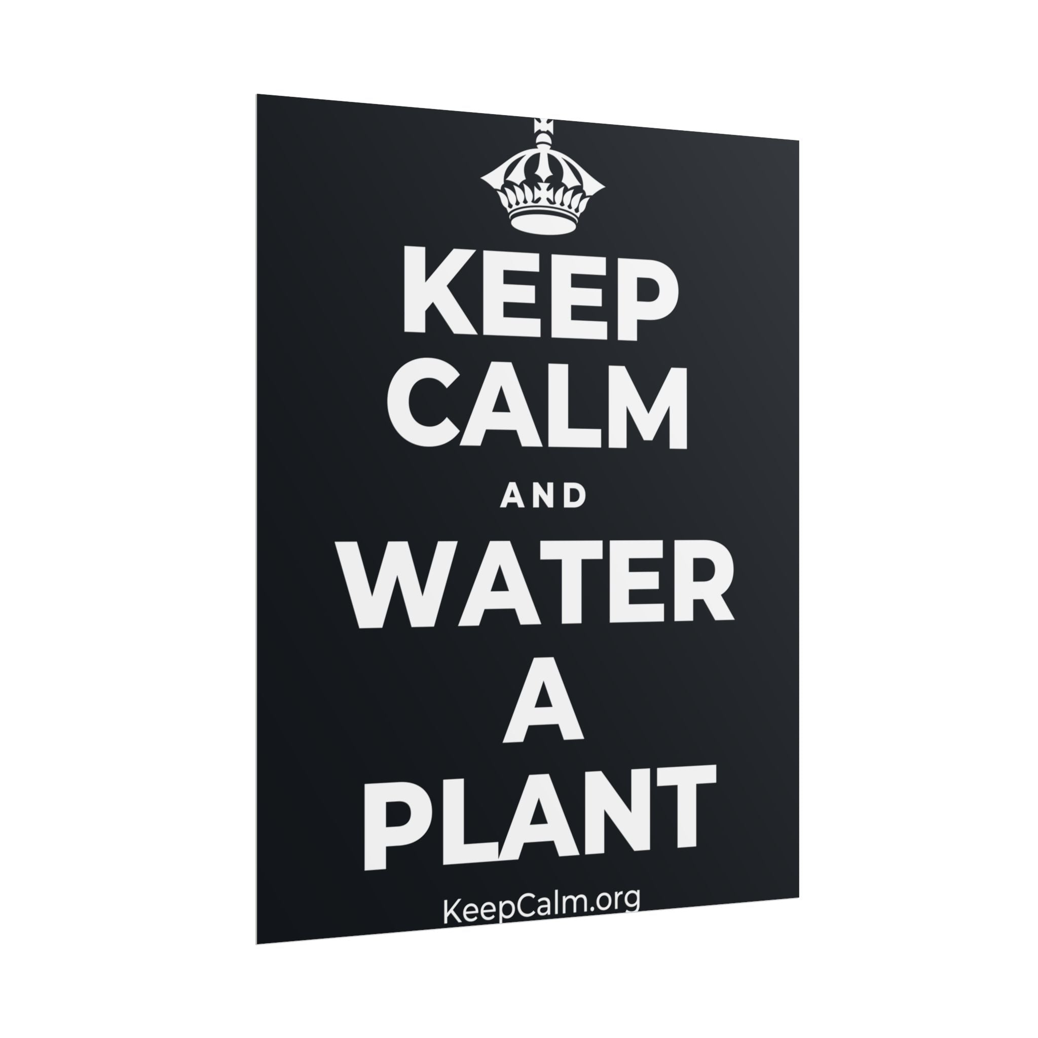 KEEP CALM AND WATER A PLANT Poster (Dark)