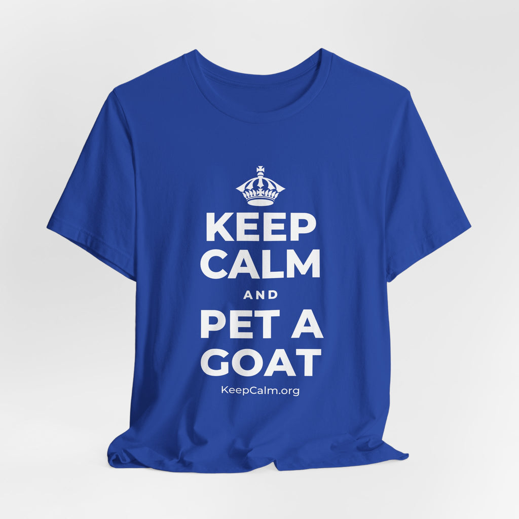 KEEP CALM AND PET A GOAT T-Shirt (Soft Cream–Heather Mauve)