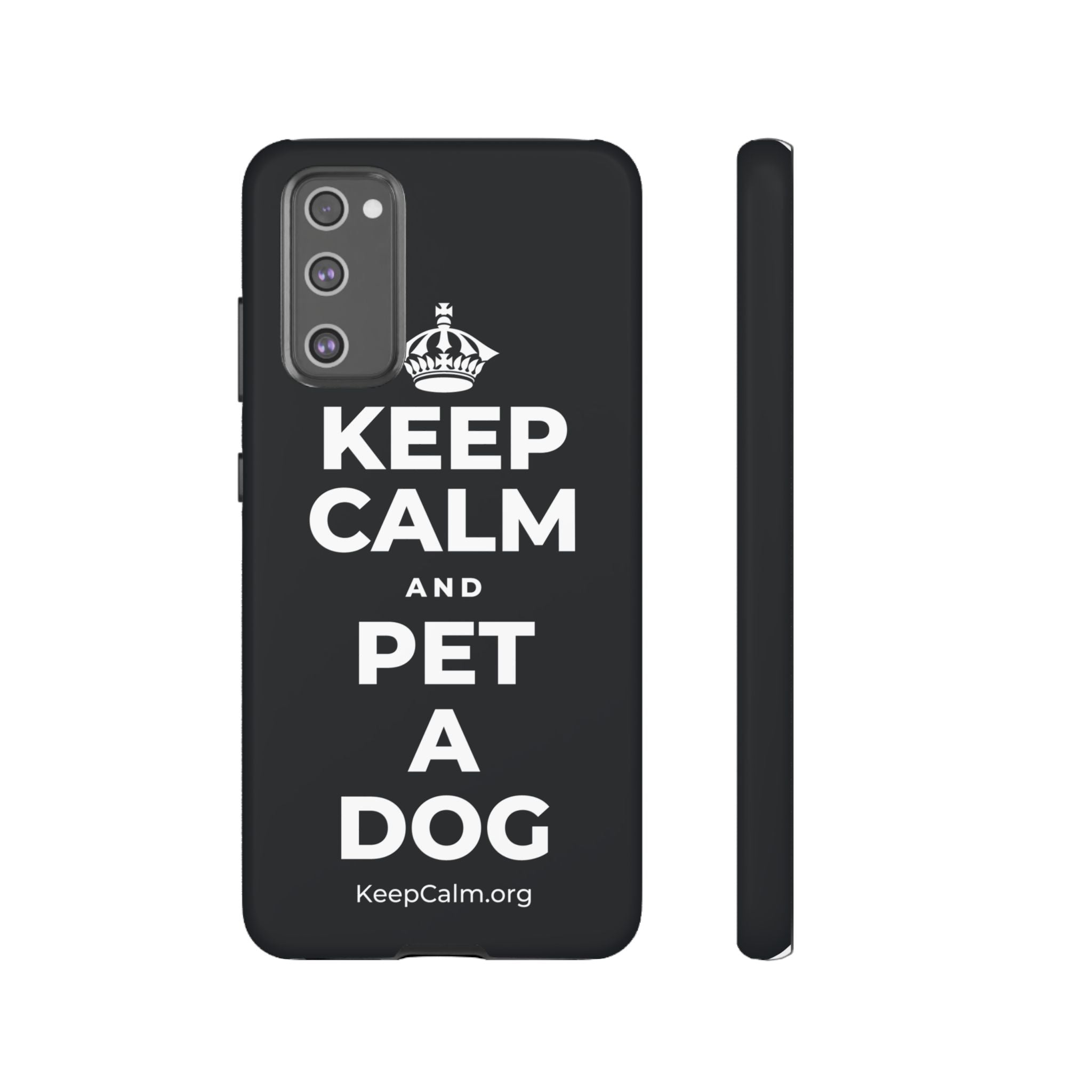 KEEP CALM AND PET A DOG Phone Case (Dark)