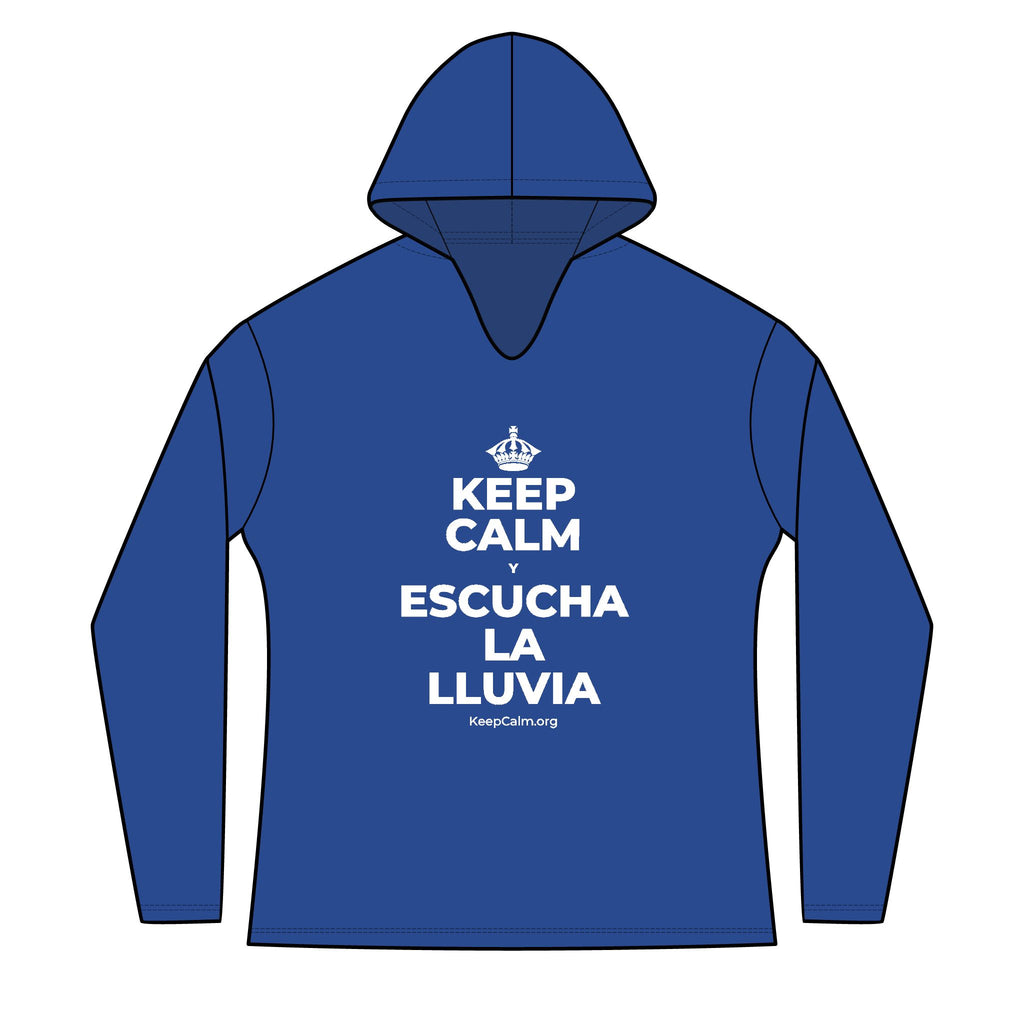 KEEP CALM Y ESCUCHA LA LLUVIA Women's Long Sleeve Hoodie
