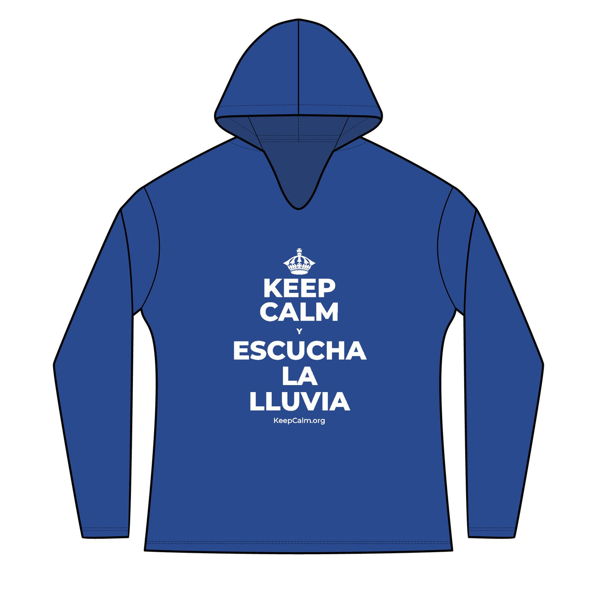 KEEP CALM Y ESCUCHA LA LLUVIA Women's Long Sleeve Hoodie