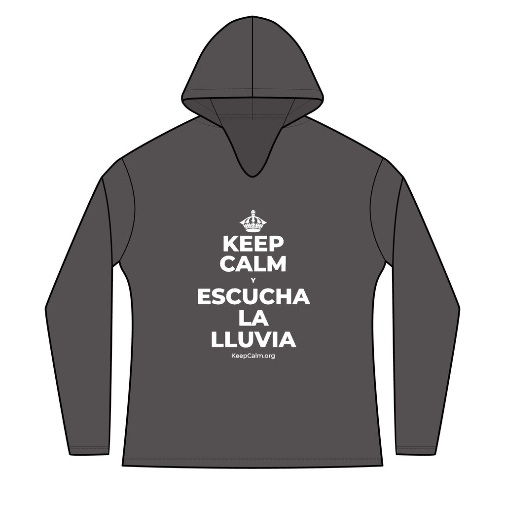 KEEP CALM Y ESCUCHA LA LLUVIA Women's Long Sleeve Hoodie
