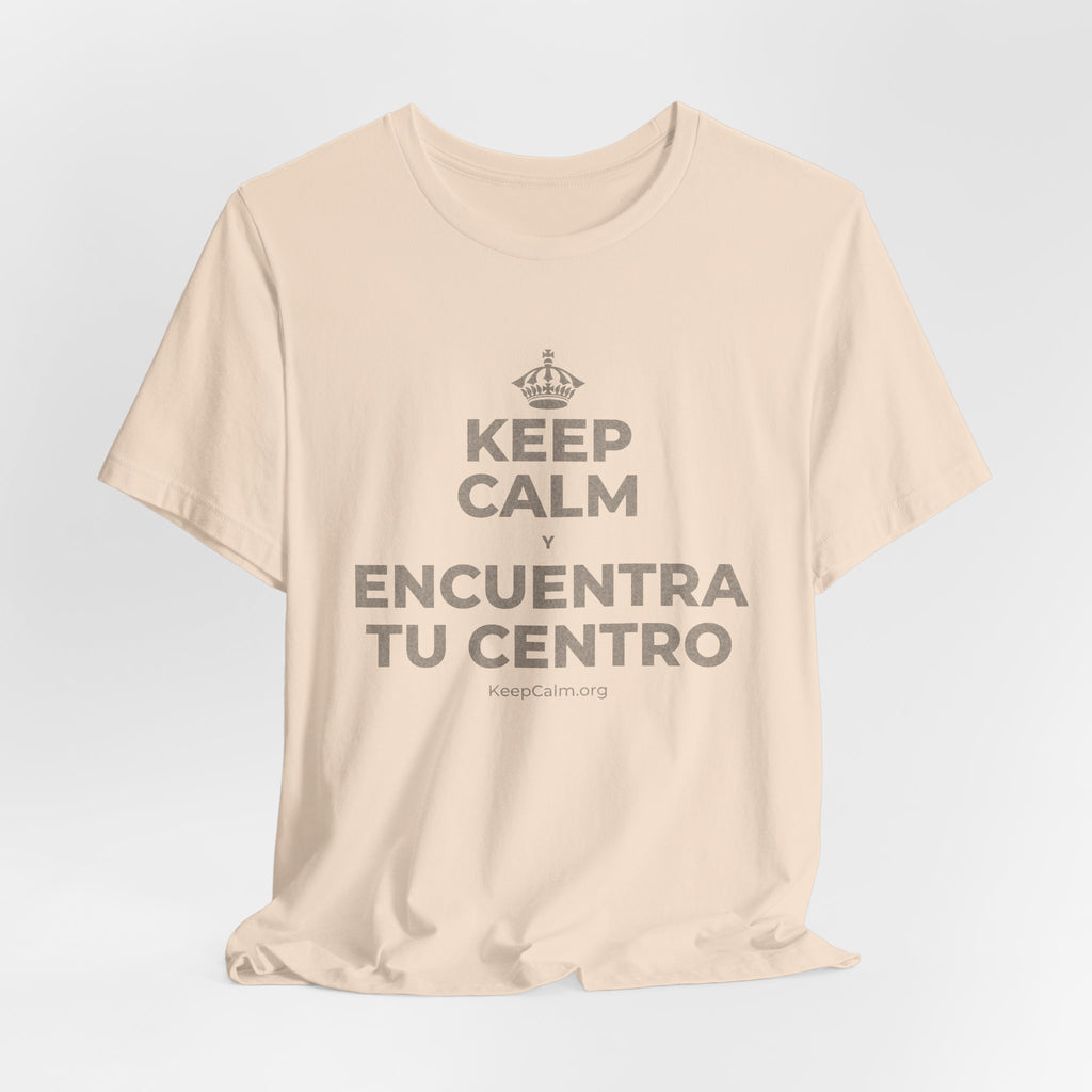 KEEP CALM Y ENCUENTRA TU CENTRO T-Shirt (Soft Cream–Heather Mauve)