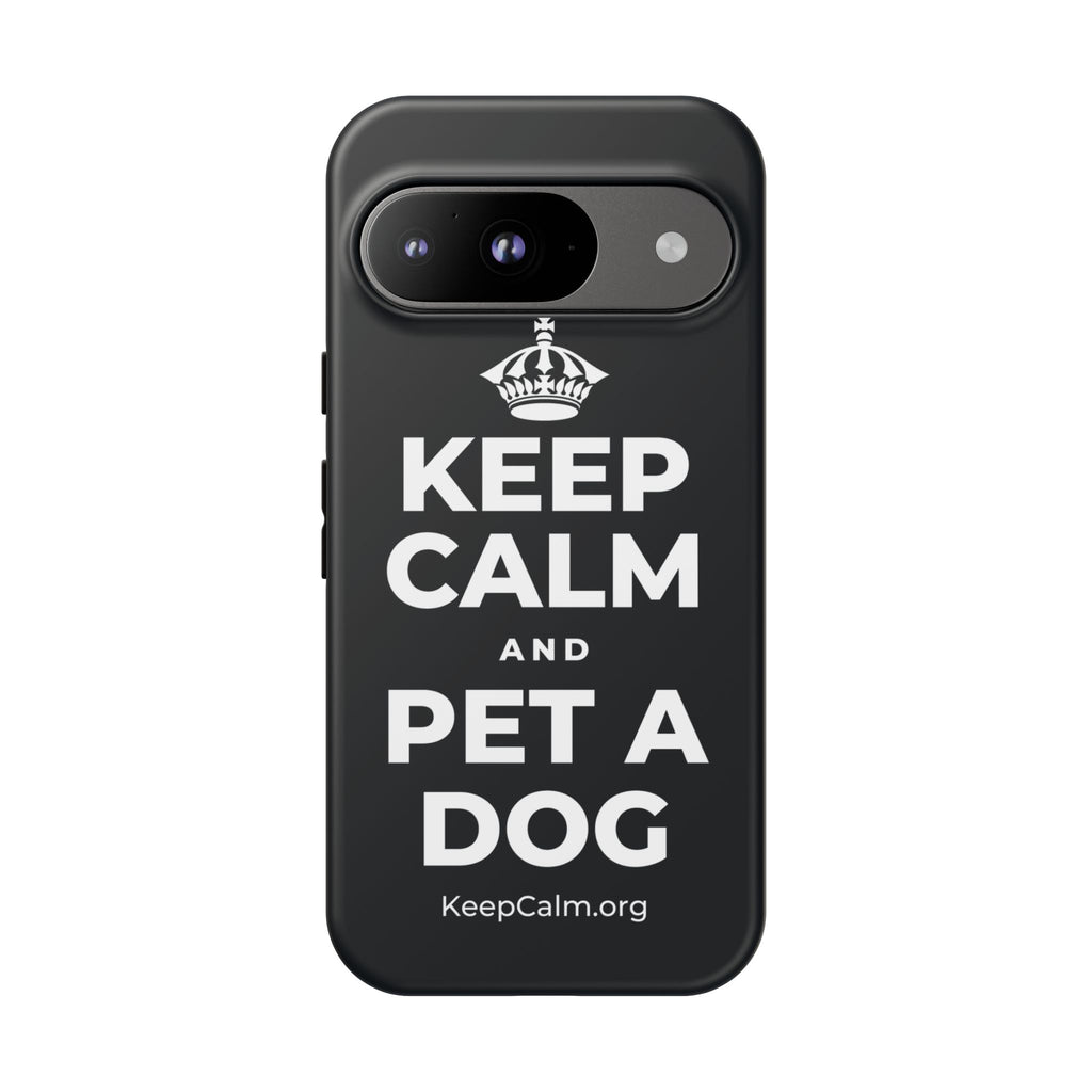 KEEP CALM AND PET A DOG Phone Case (Dark)