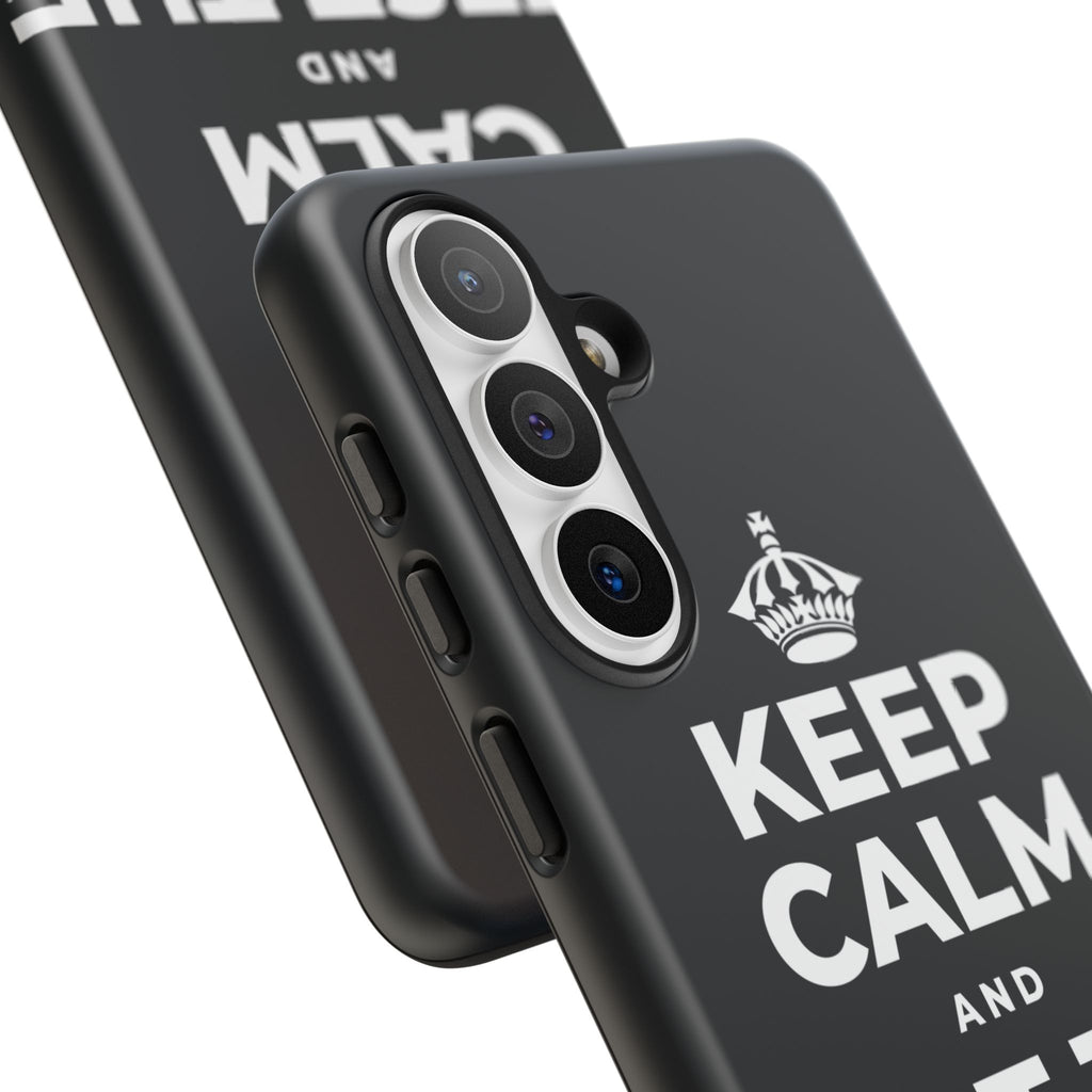 KEEP CALM AND TEST THE WATERS Phone Case (Dark)