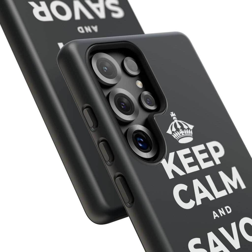 KEEP CALM AND SAVOR THIS MOMENT Phone Case (Dark)