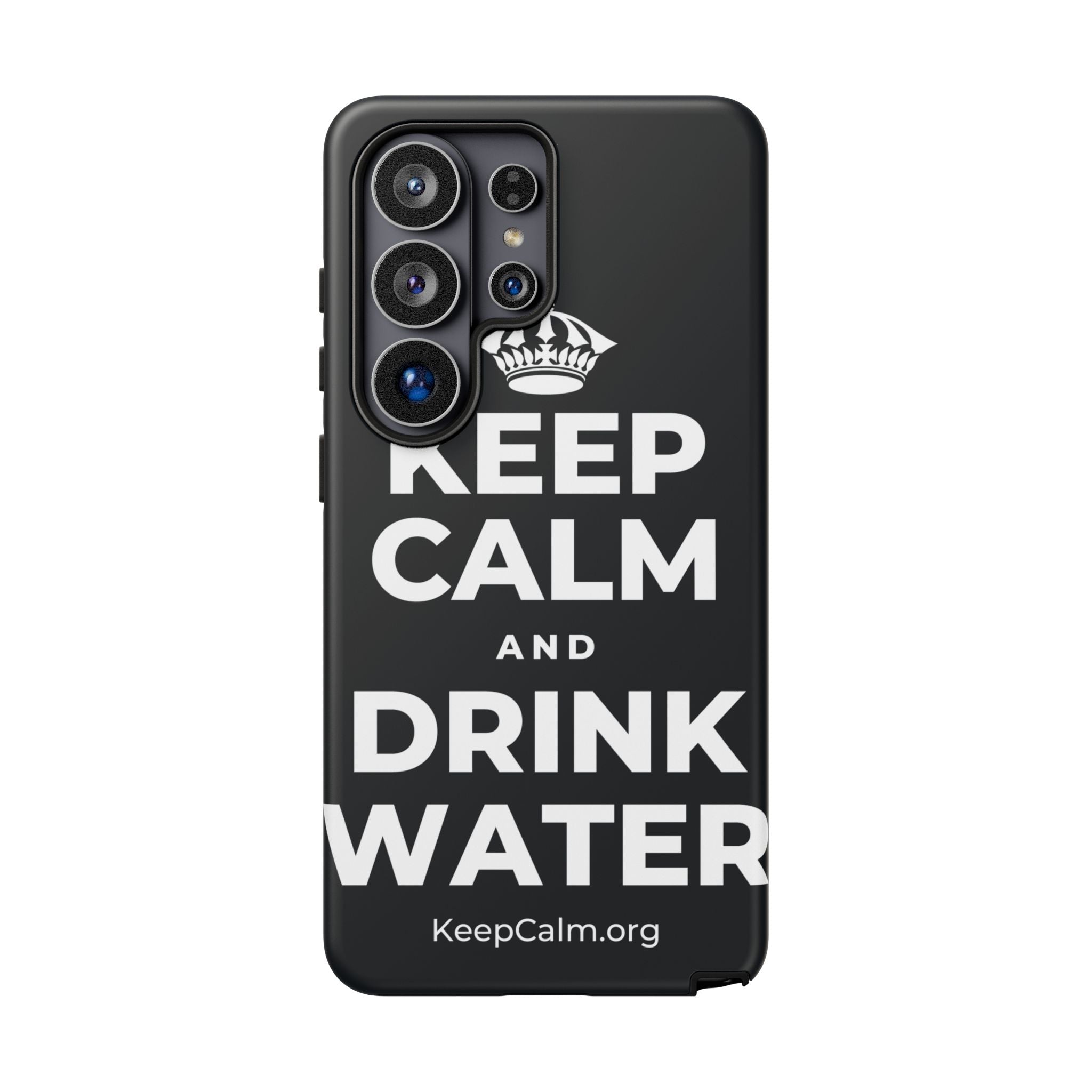KEEP CALM AND DRINK WATER Phone Case (Dark)