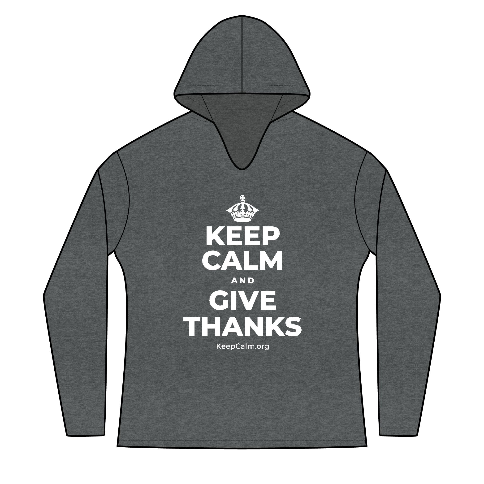 KEEP CALM AND GIVE THANKS Women's Long Sleeve Hoodie