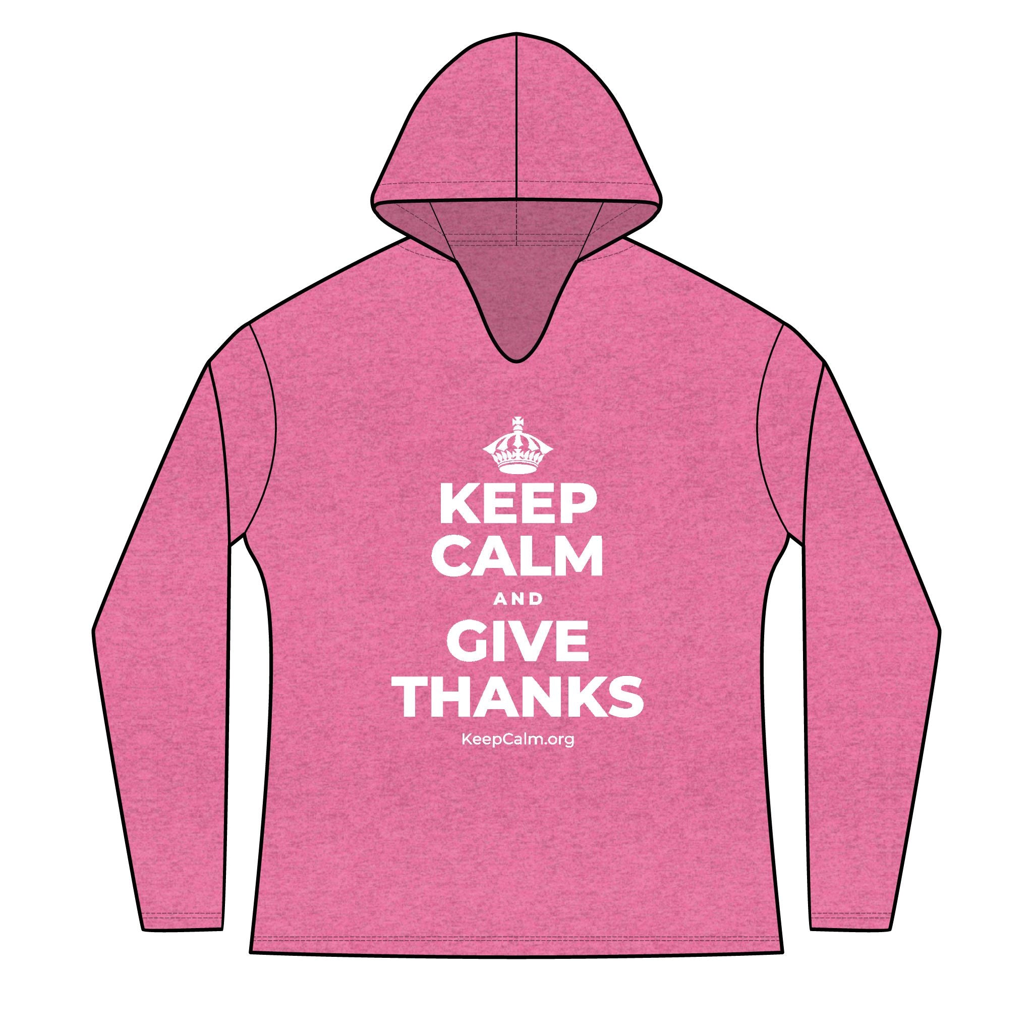 KEEP CALM AND GIVE THANKS Women's Long Sleeve Hoodie