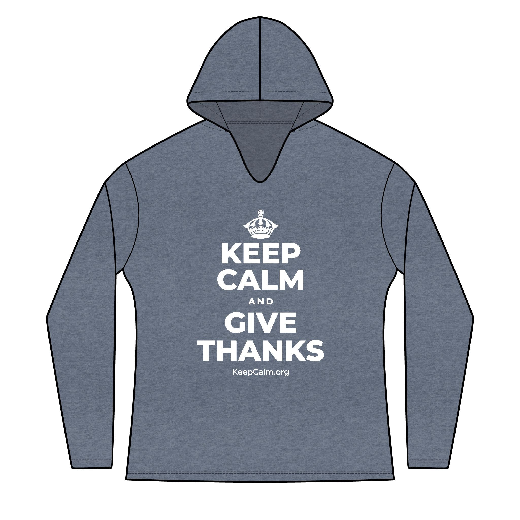 KEEP CALM AND GIVE THANKS Women's Long Sleeve Hoodie