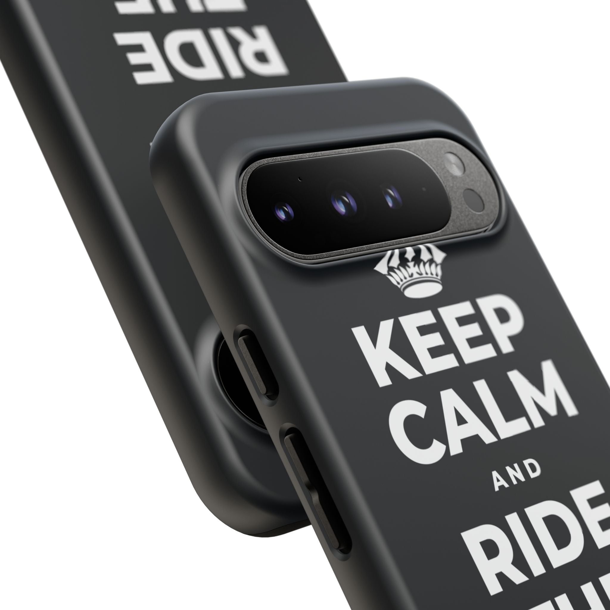 KEEP CALM AND RIDE THE GOOD WAVE Phone Case (Dark)