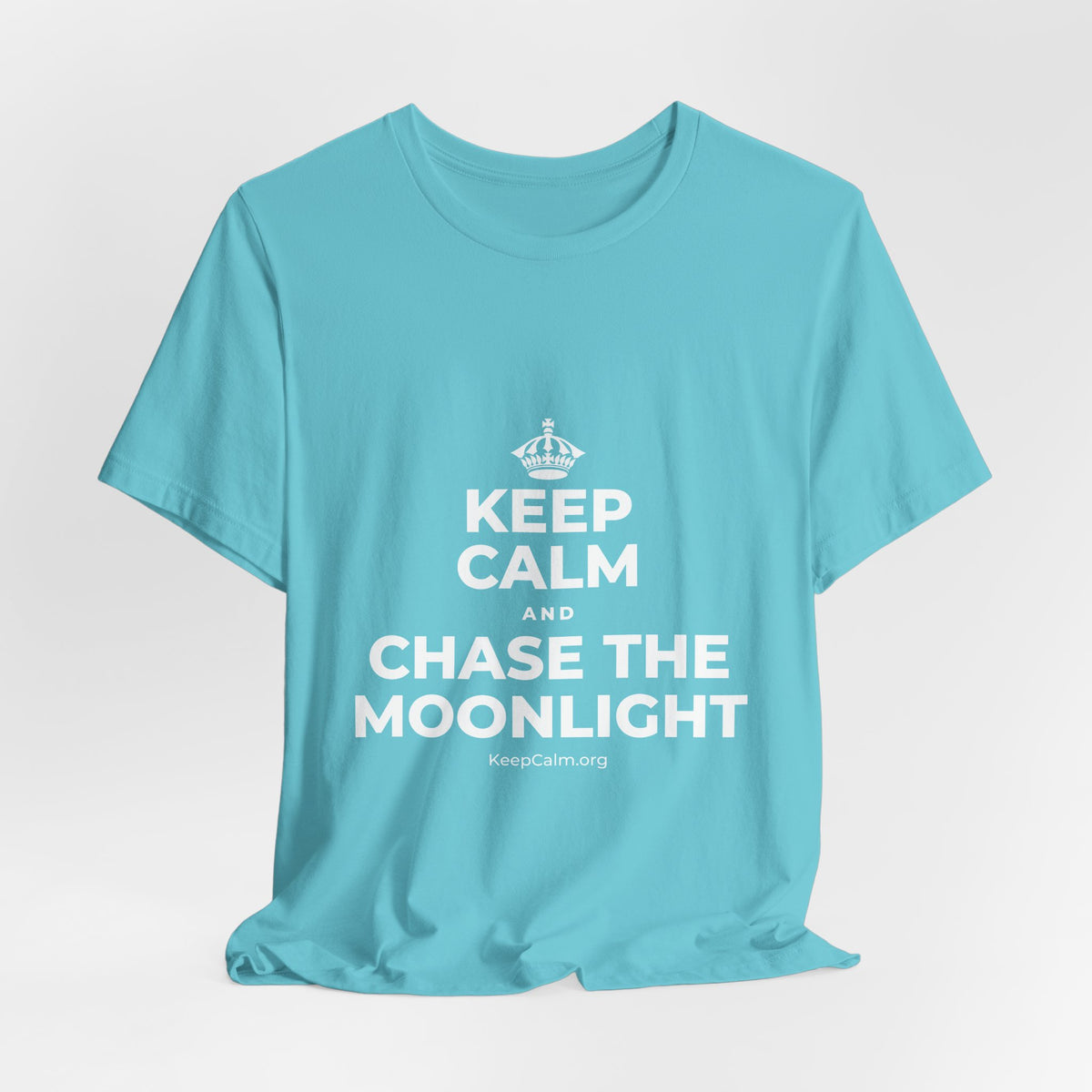 KEEP CALM AND CHASE THE MOONLIGHT T-Shirt (Soft Cream–Heather Mauve)