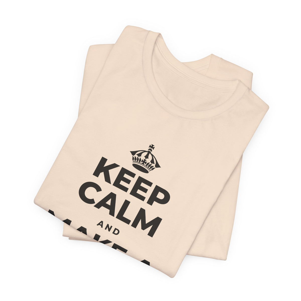 KEEP CALM AND MAKE A HAPPY MEMORY T-Shirt (Soft Cream–Heather Mauve)