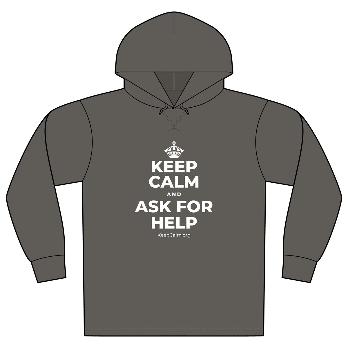 KEEP CALM AND ASK FOR HELP Organic Hoodie Tee