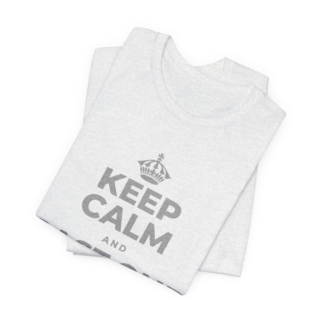 KEEP CALM AND CAST ONE VOTE T-Shirt (Soft Cream–Heather Mauve)