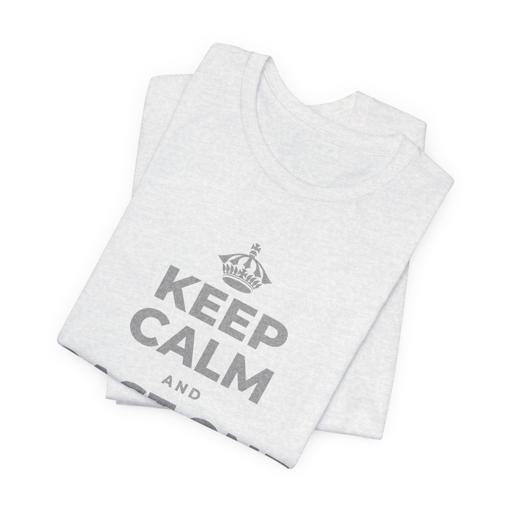 KEEP CALM AND CAST ONE VOTE T-Shirt (Soft Cream–Heather Mauve)