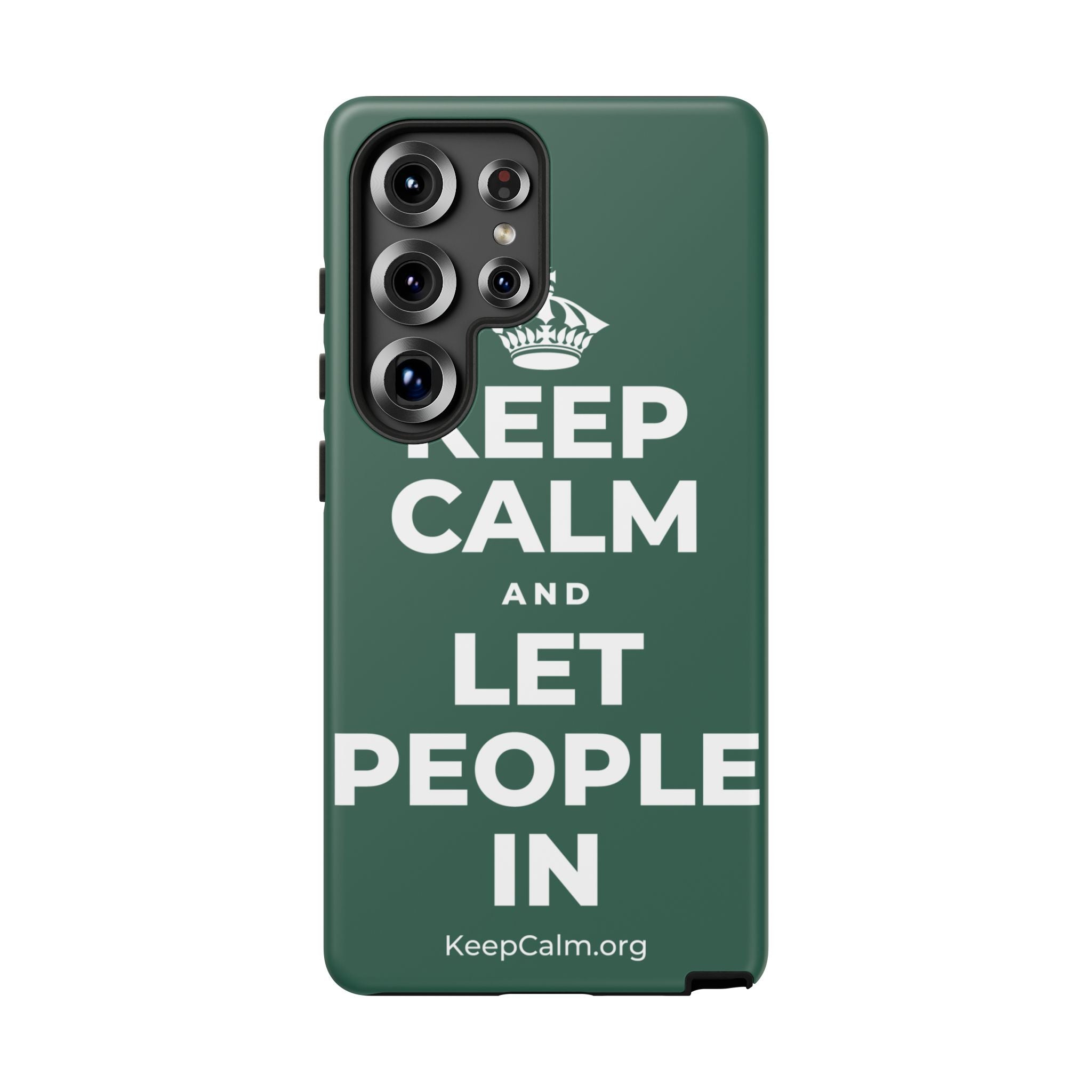 KEEP CALM AND LET PEOPLE IN Phone Case