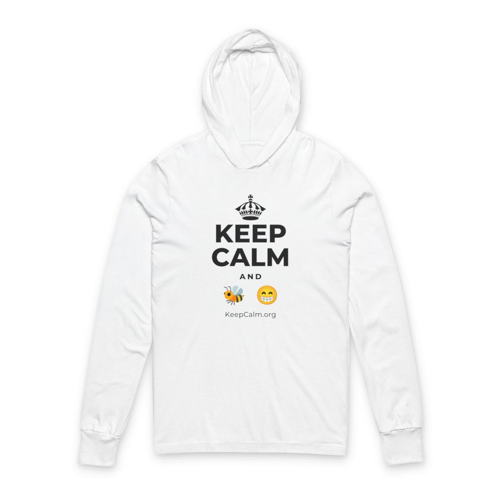 KEEP CALM AND BEE HAPPY Hooded Long Sleeve Tee