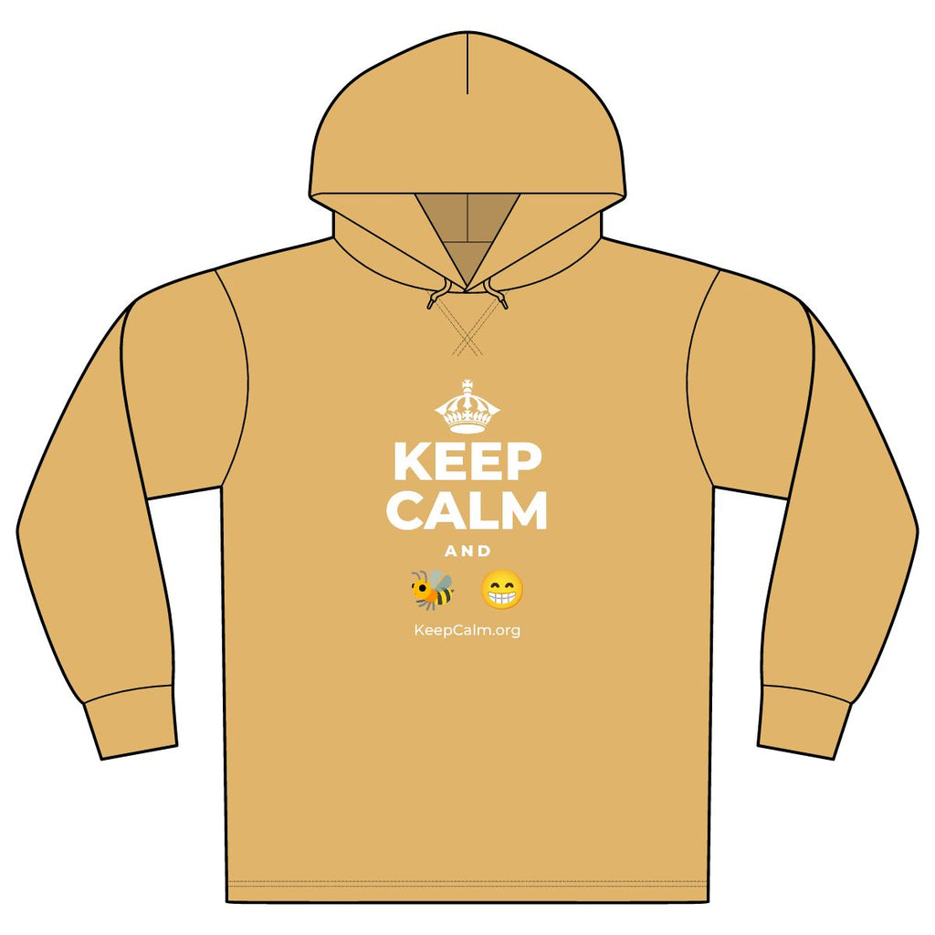 KEEP CALM AND BEE HAPPY Organic Hoodie Tee