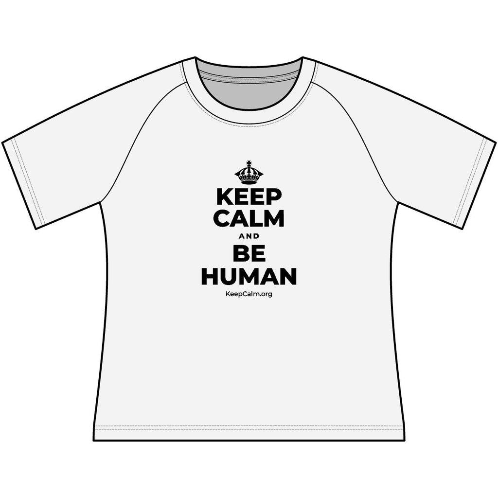 KEEP CALM AND BE HUMAN Women's Raglan Tee