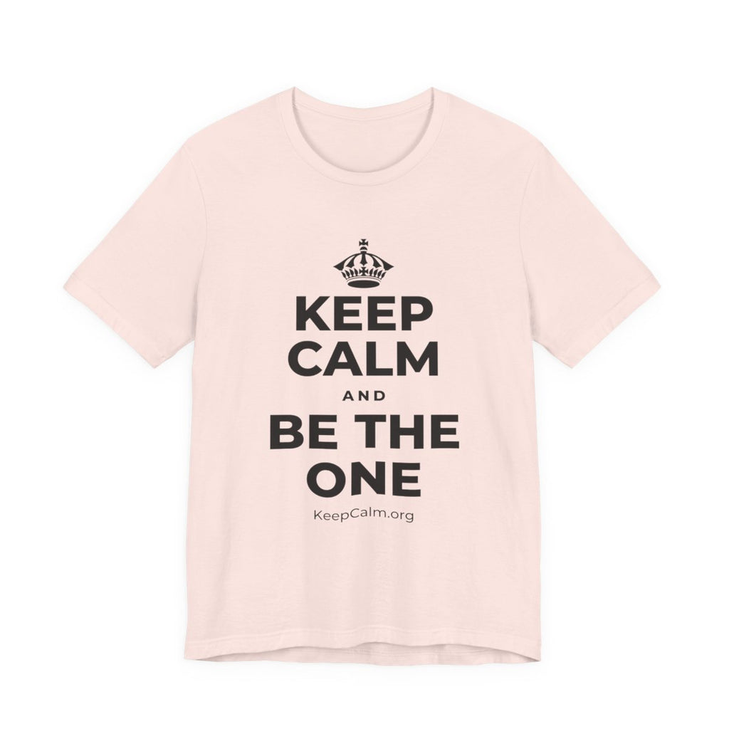 KEEP CALM AND BE THE ONE T-Shirt (Soft Cream–Heather Mauve)