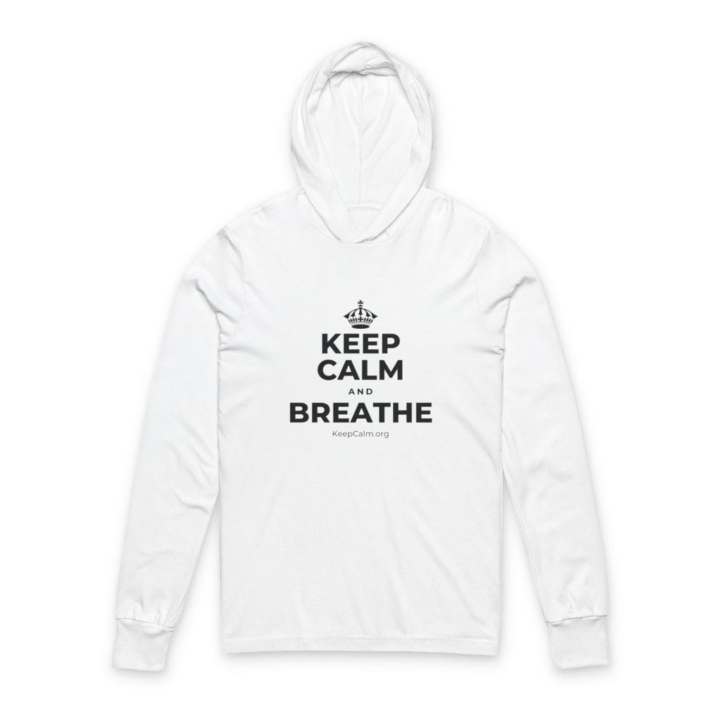 KEEP CALM AND BREATHE Hooded Long Sleeve Tee