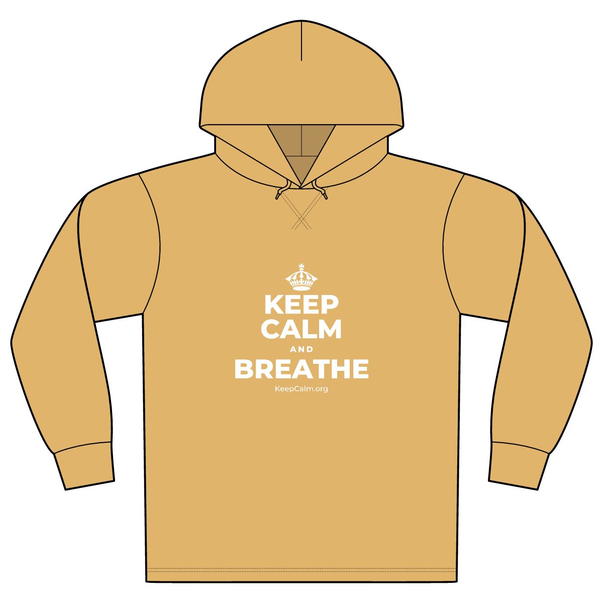 KEEP CALM AND BREATHE Organic Hoodie Tee