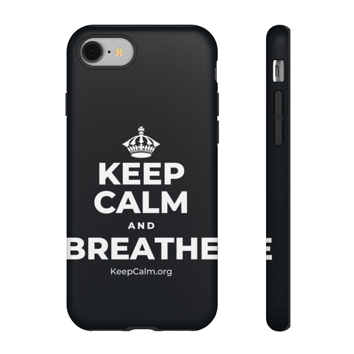 KEEP CALM AND BREATHE Phone Case (Dark)