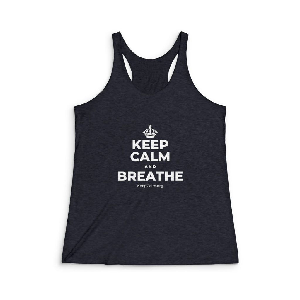 KEEP CALM AND BREATHE Women's Racerback Tank