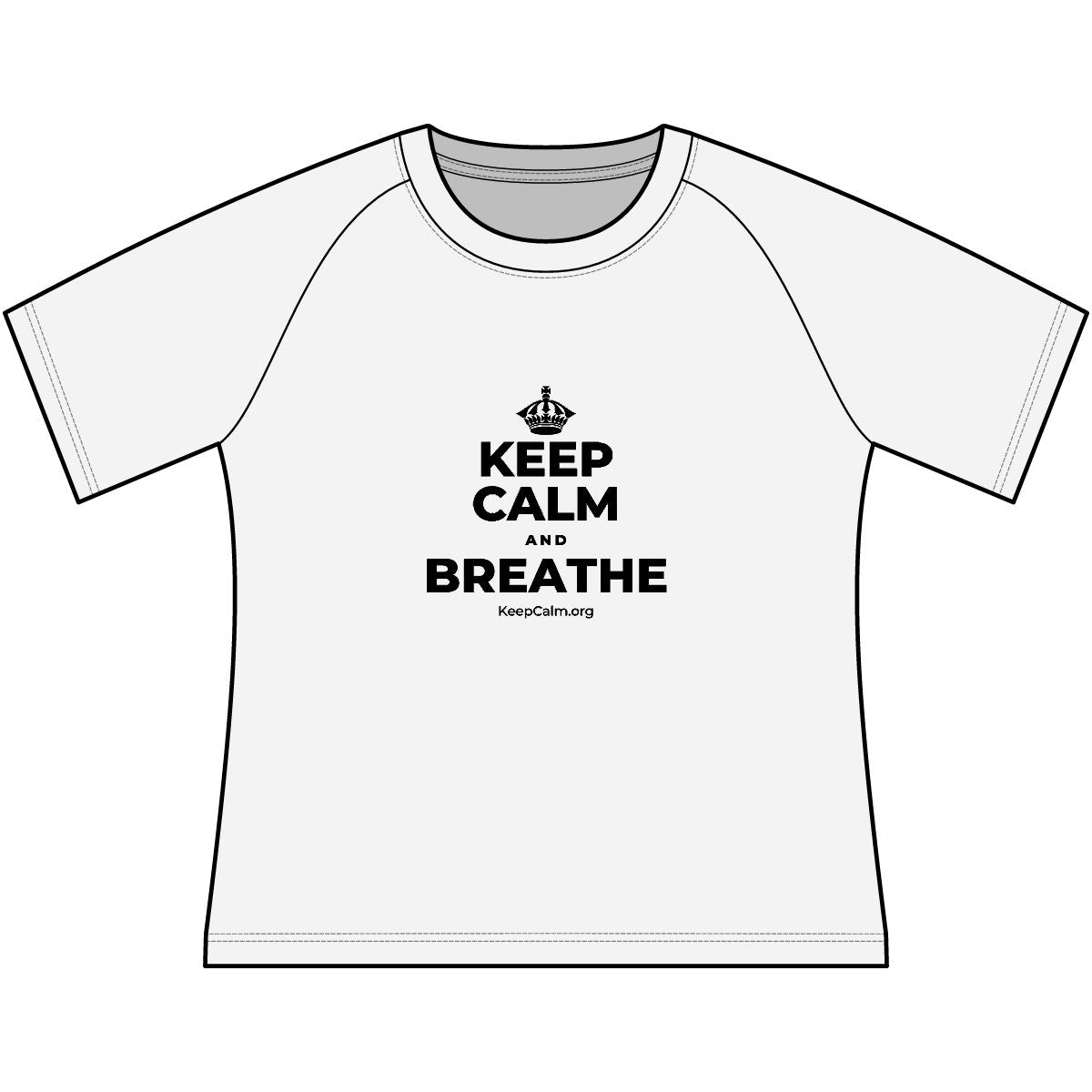 KEEP CALM AND BREATHE Women's Raglan Tee
