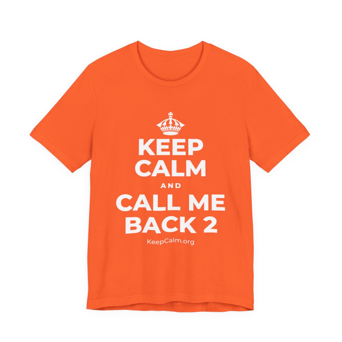 KEEP CALM AND CALL ME BACK 2 T-Shirt (Baby Blue–Silver)