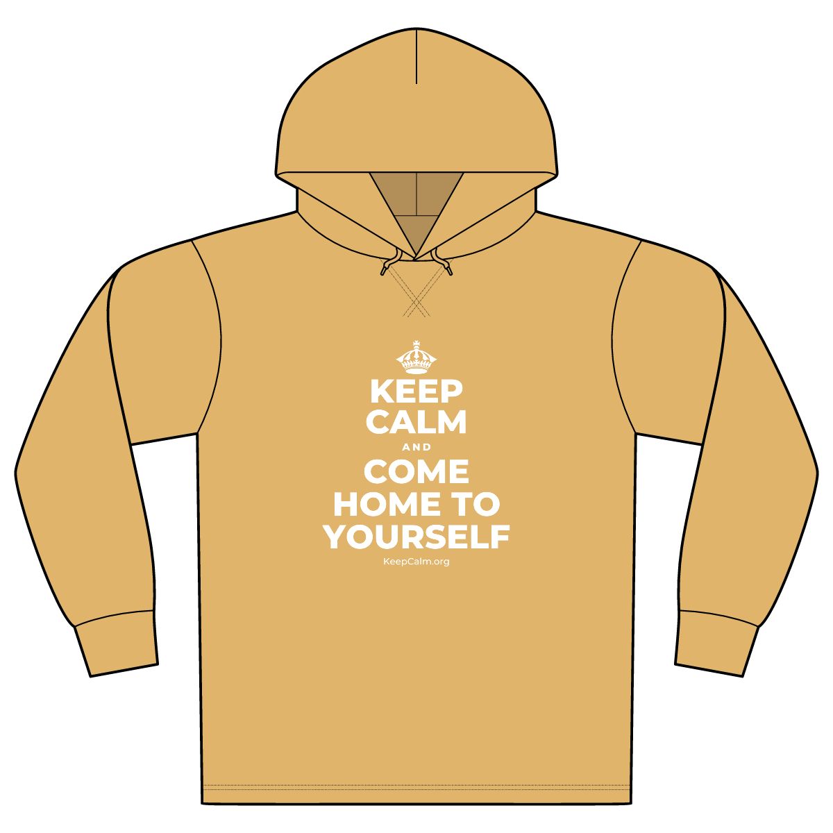 KEEP CALM AND COME HOME TO YOURSELF Organic Hoodie Tee