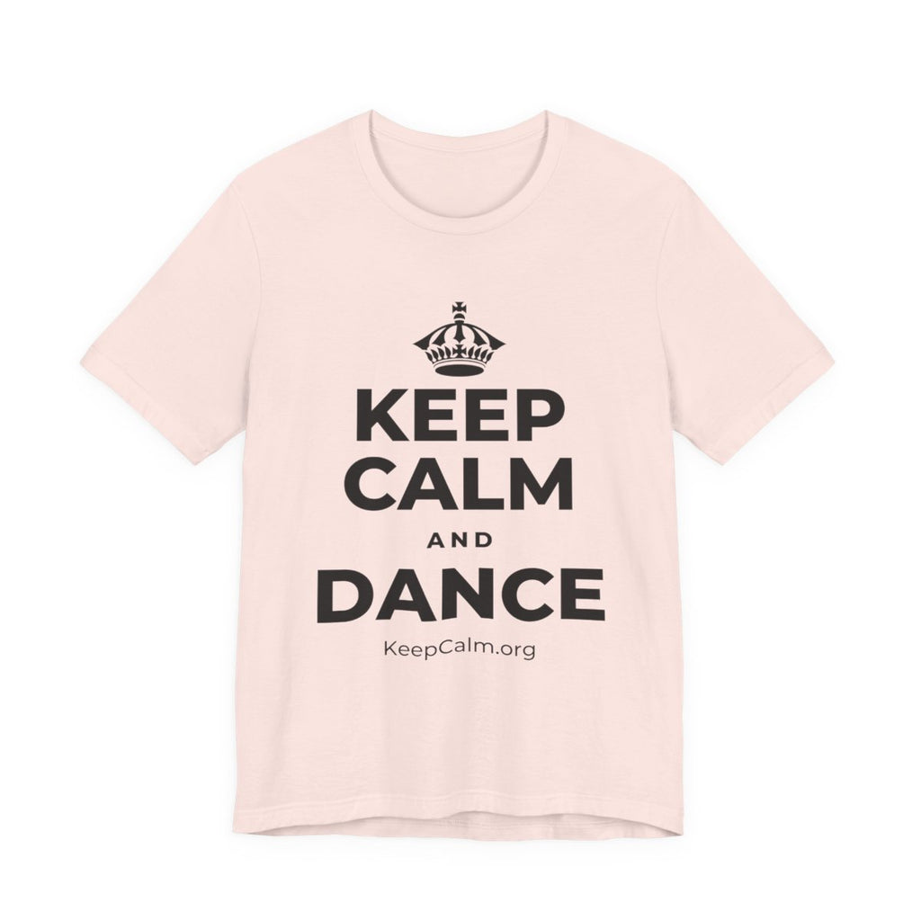 KEEP CALM AND DANCE T-Shirt (Soft Cream–Heather Mauve)