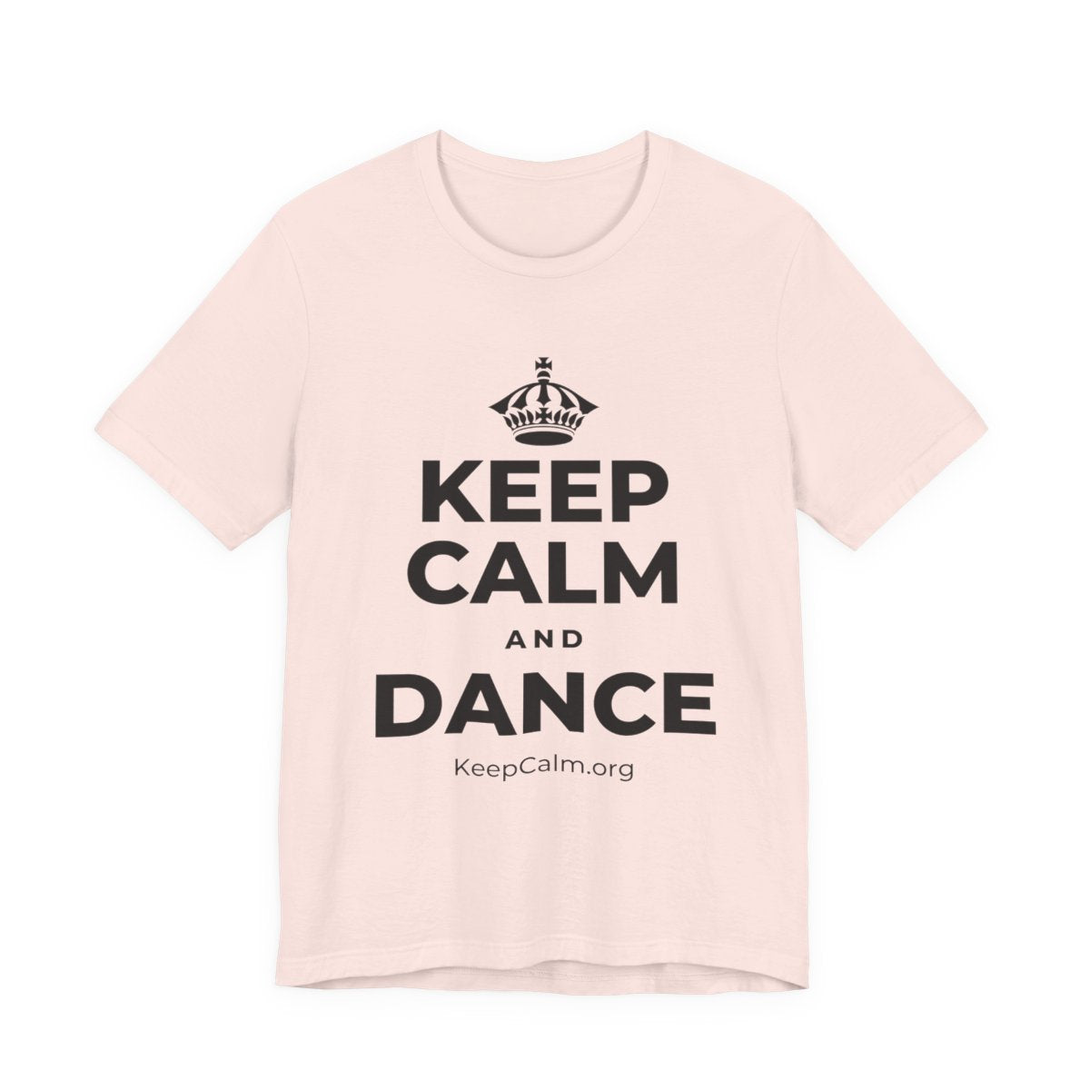 KEEP CALM AND DANCE T-Shirt (Soft Cream–Heather Mauve)