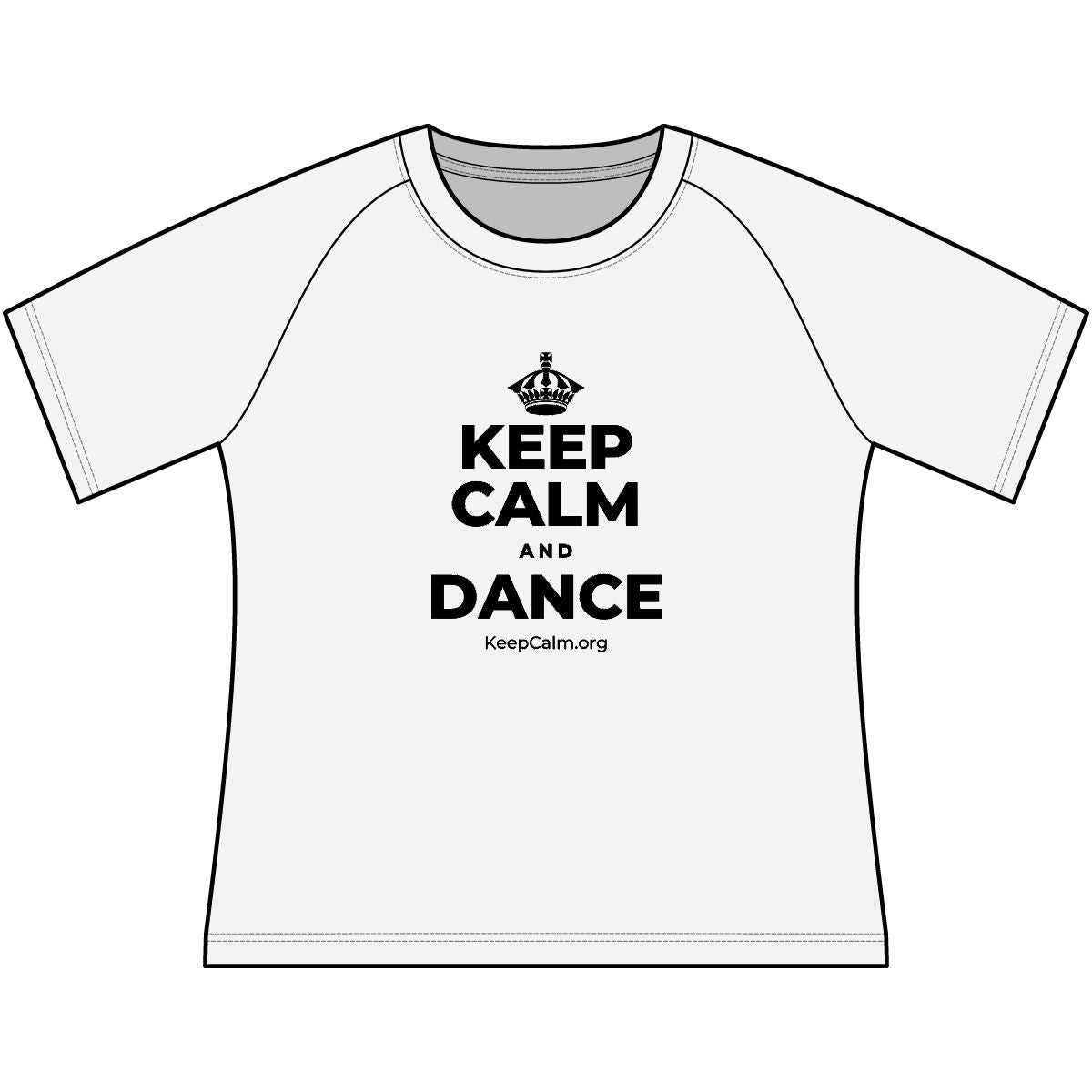 KEEP CALM AND DANCE Women's Raglan Tee