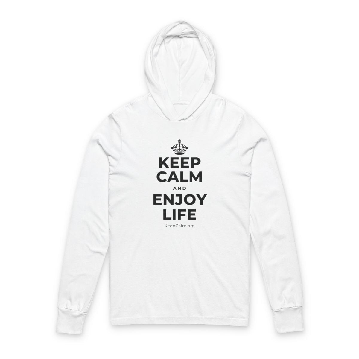 KEEP CALM AND ENJOY LIFE Hooded Long Sleeve Tee