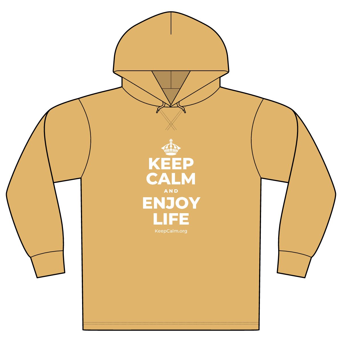 KEEP CALM AND ENJOY LIFE Organic Hoodie Tee