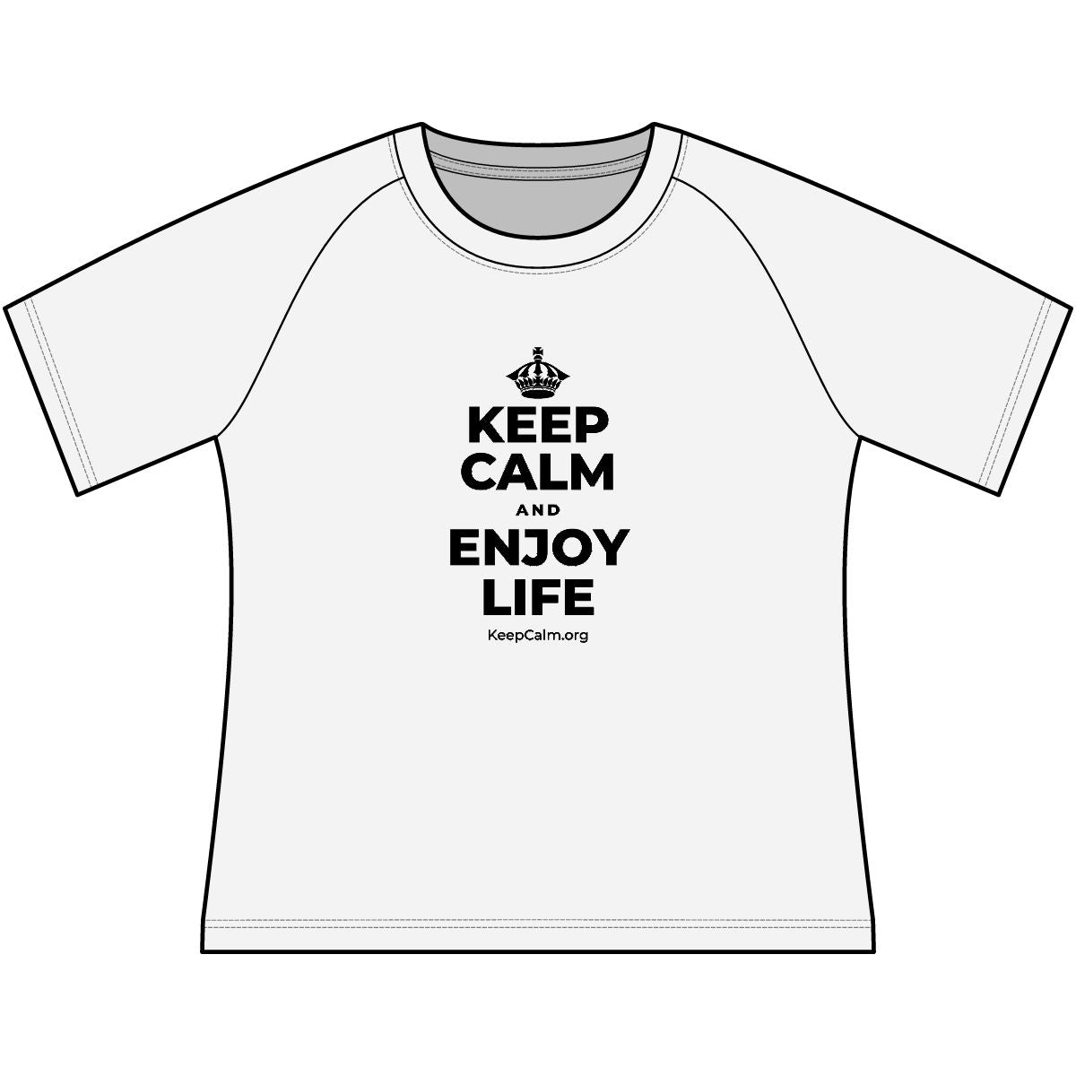 KEEP CALM AND ENJOY LIFE Women's Raglan Tee