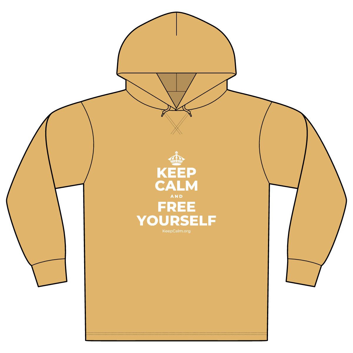 KEEP CALM AND FREE YOURSELF Organic Hoodie Tee