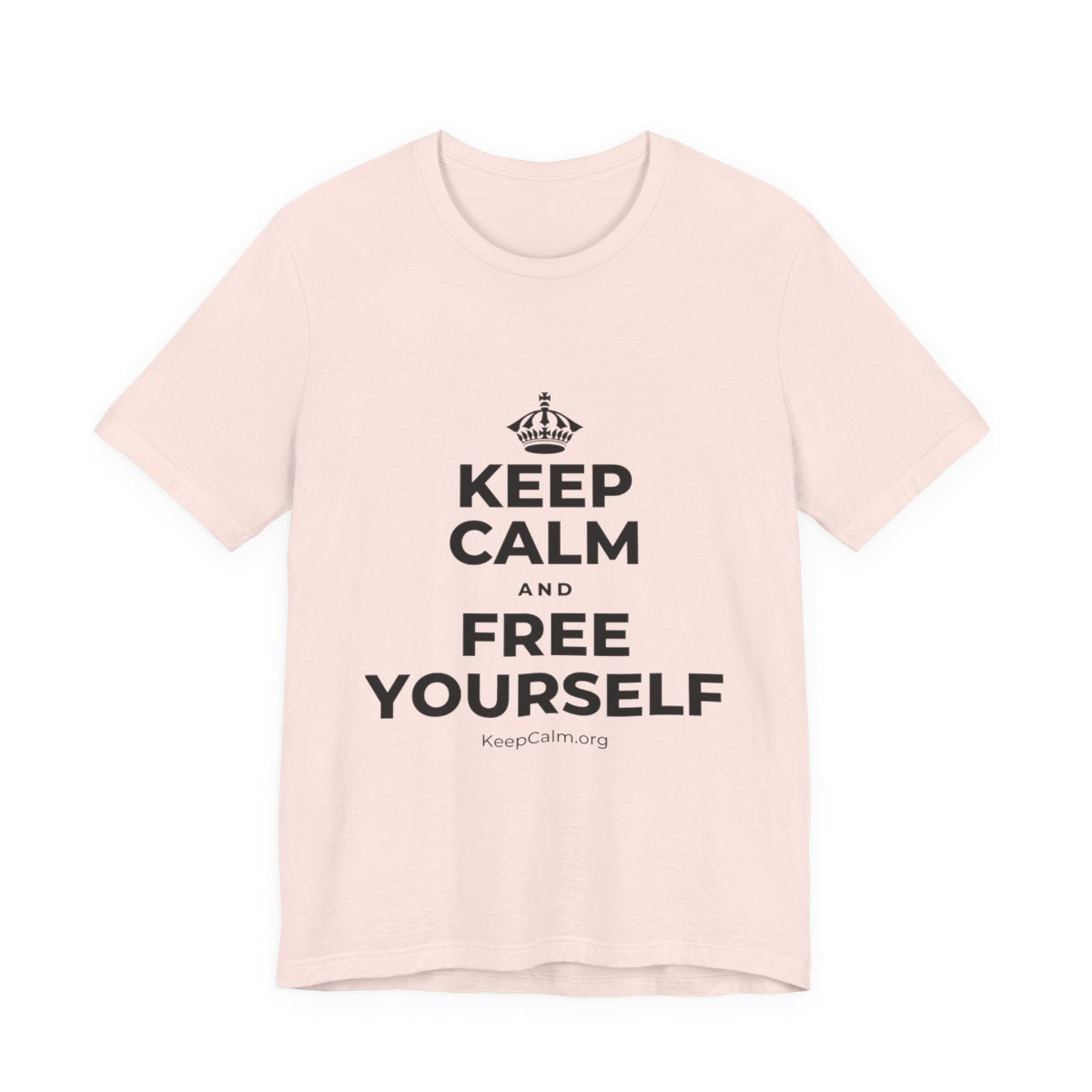 KEEP CALM AND FREE YOURSELF T-Shirt (Soft Cream–Heather Mauve)