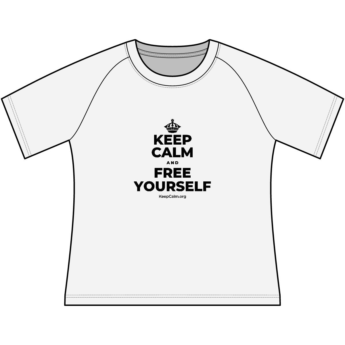 KEEP CALM AND FREE YOURSELF Women's Raglan Tee