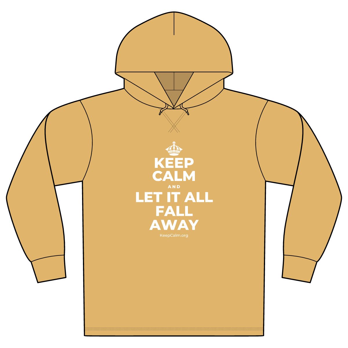 KEEP CALM AND LET IT ALL FALL AWAY Organic Hoodie Tee