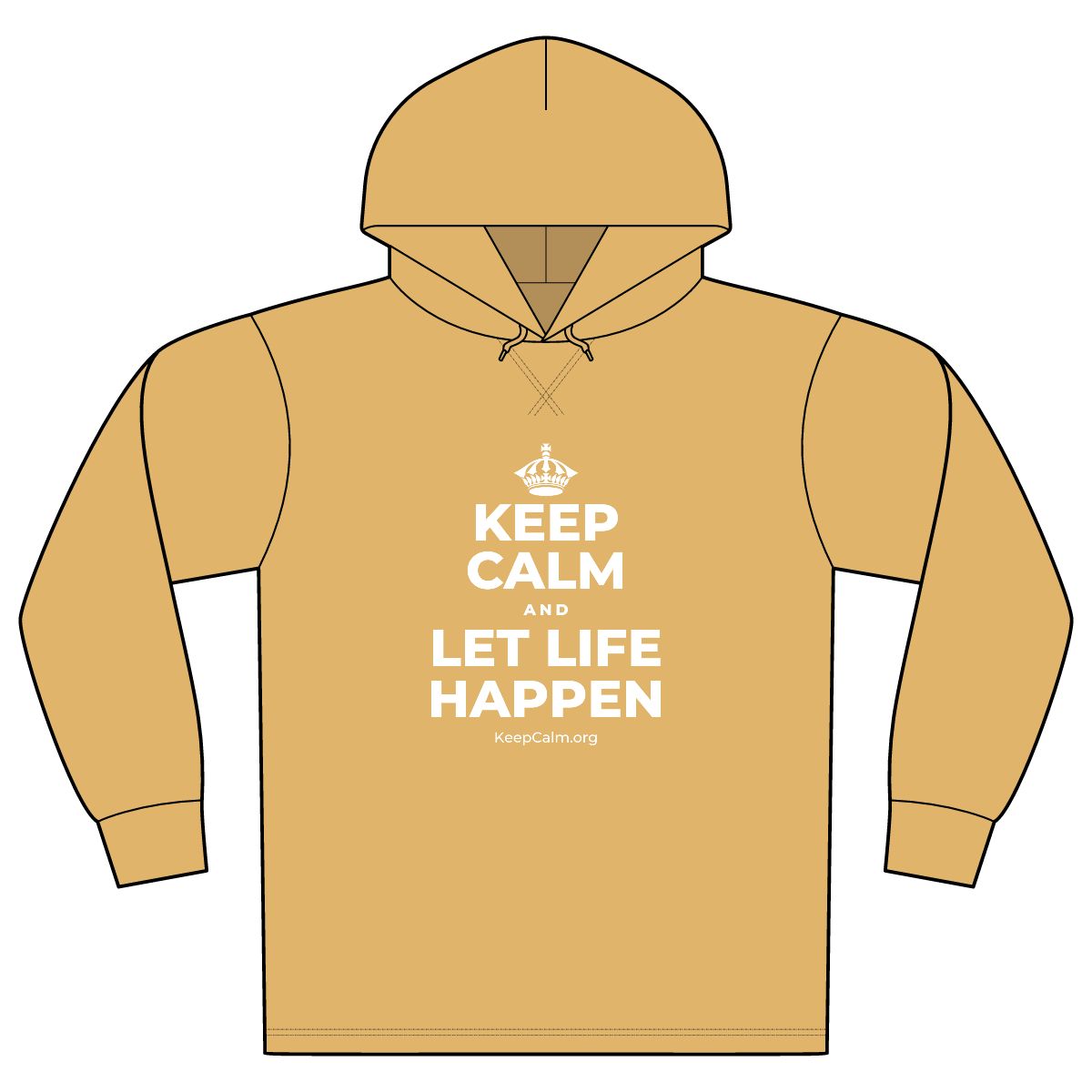 KEEP CALM AND LET LIFE HAPPEN Organic Hoodie Tee